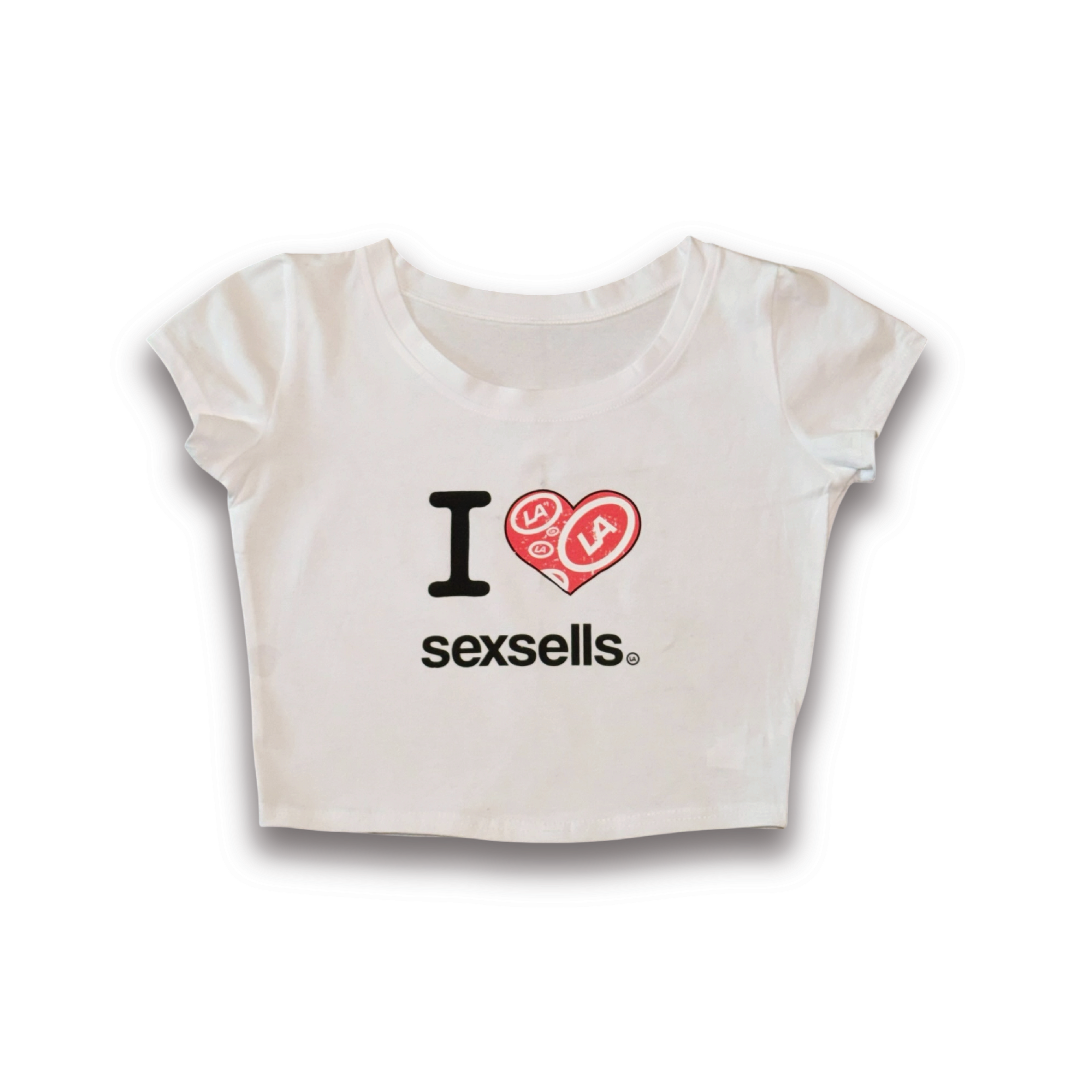 I HEART ***SELLS CROP T-SHIRT